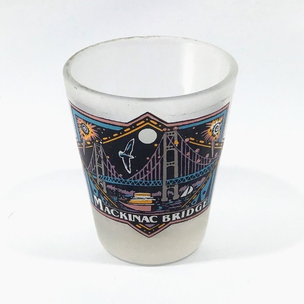 Mackinac Bridge Michigan Shot Glass - Souvenir - Collectible